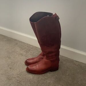 Frye Red Embroidered Boots - Great Condition